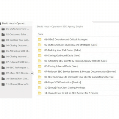 David Hood – Operation SEO Agency Empire