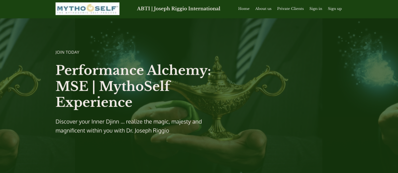 Joseph Riggio – Performance Alchemy MythoSelf Experience