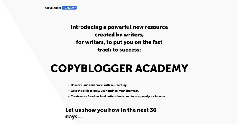 Copyblogger Academy 2023