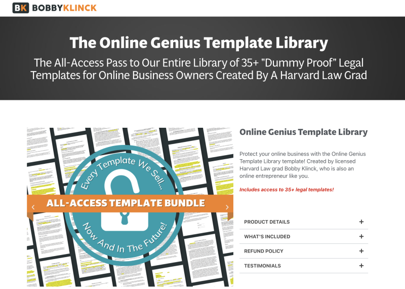 Bobby Klinck – The Online Genius Template Library