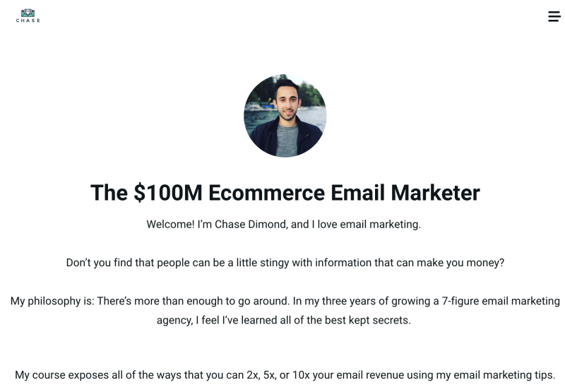 Chase-Dimond-Ecommerce-Email-Marketing-Course