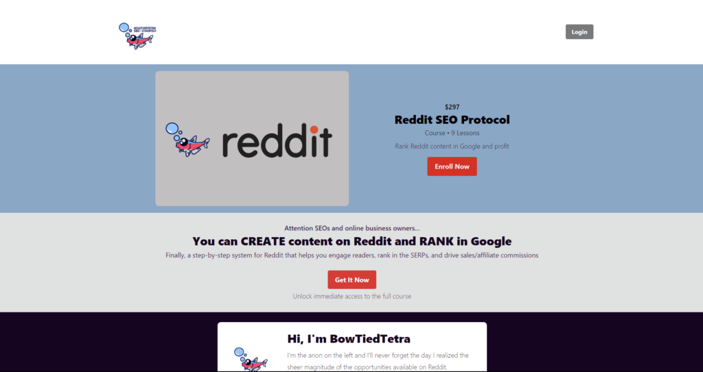 BowTiedTetra – Reddit SEO Protocol – Rank Reddit