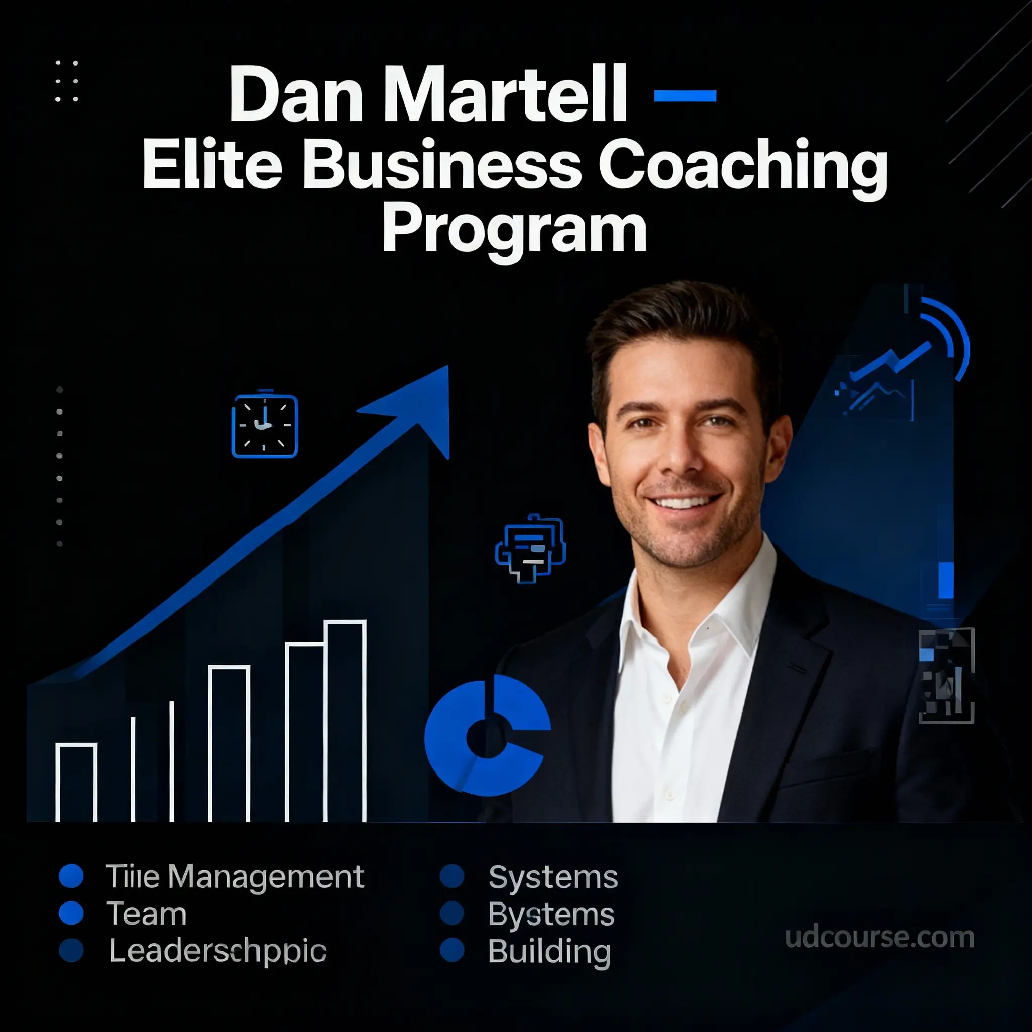 Dan Martell Elite Business Coaching Program course image with professional headshot and growth strategy elements