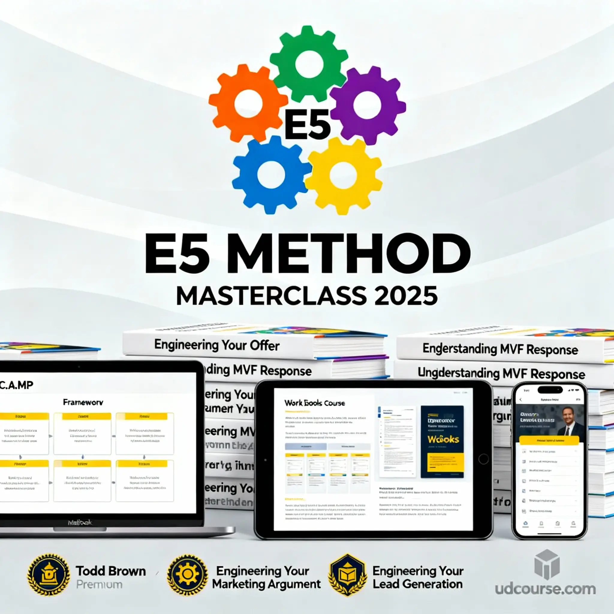 The E5 Method 2025 is an advanced offering from the Todd Brown course library. It teaches the E5 Customer Acquisition Marketing Protocol in a step-by-step manner with templates and bonus assets so you can research, engineer, launch, optimize and eventually scale a complete acquisition campaign. In summary, if you want a practical roadmap to build funnels that convert, along with strategies to build paid traffic profitably, then this E5 Method 2025 training offers you simple steps, processes, and tools to do so successfully.
