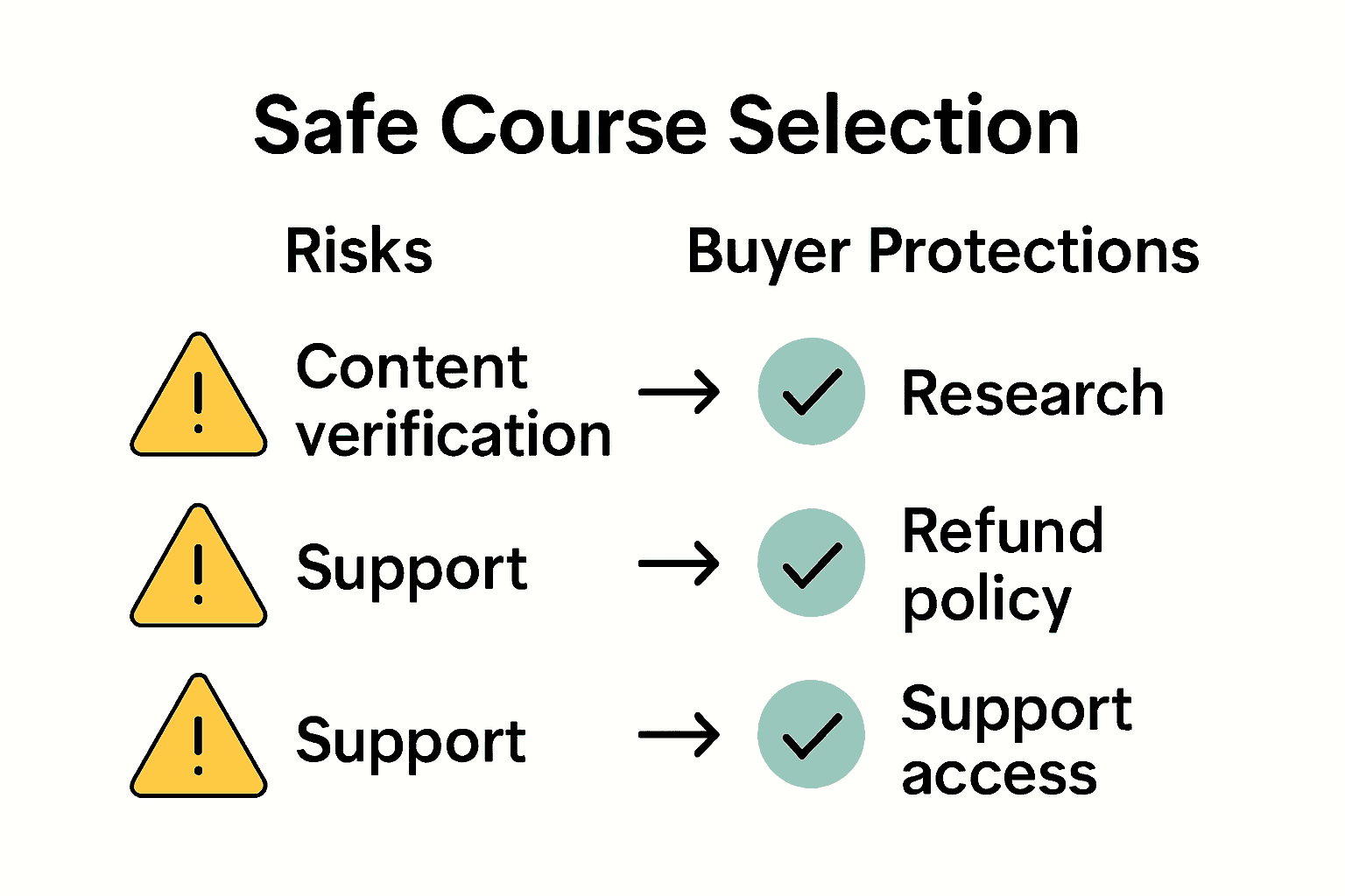 1763609012734 Infographic comparing risks and protections for discounted courses t5RIibShFUKShvOVcKyDF