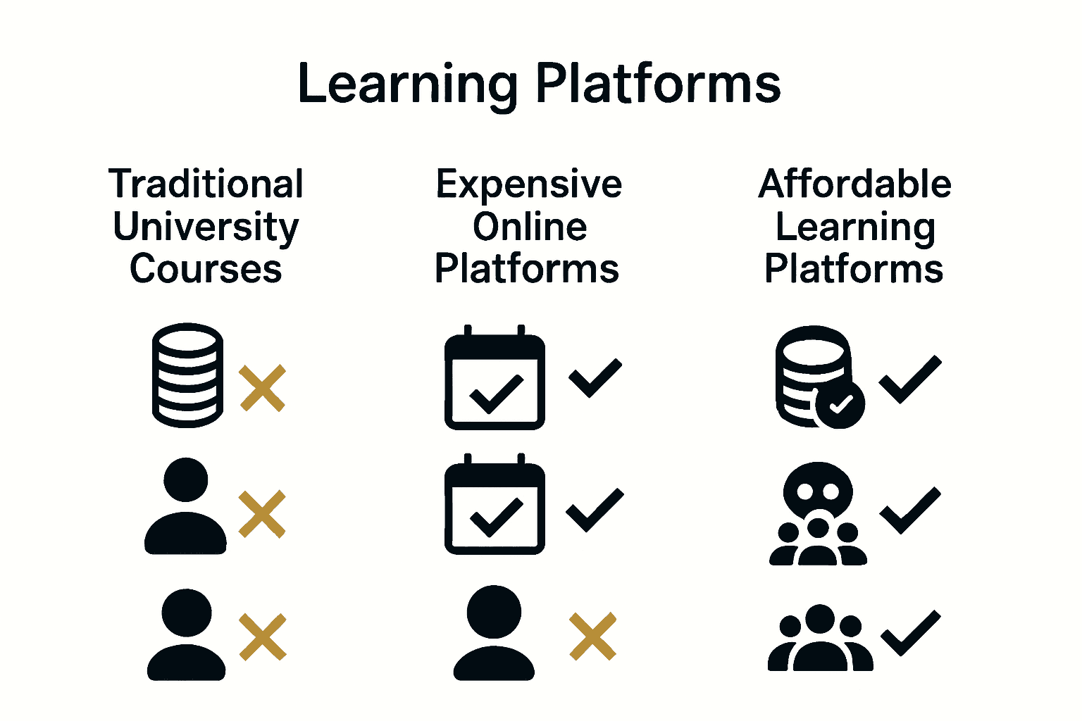 1763696232299 Infographic comparing affordable learning platforms traditional universities and expensive online options. yWJYTRG4b16ATta1lcI4