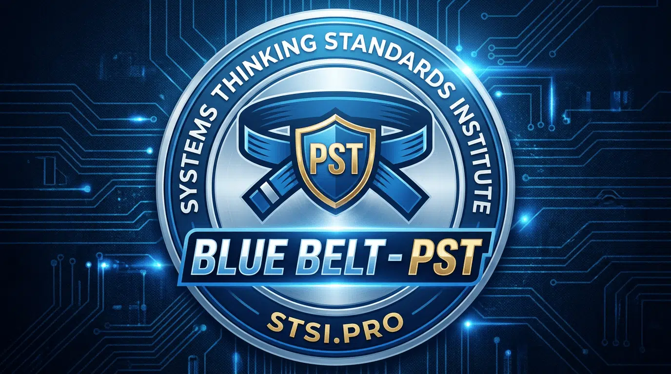 Blue Belt PST certification from Systems Thinking Standards Institute - DSRP systems thinking course 
