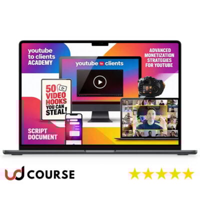 Wes McDowell YouTube to Clients Academy course cover with branding
