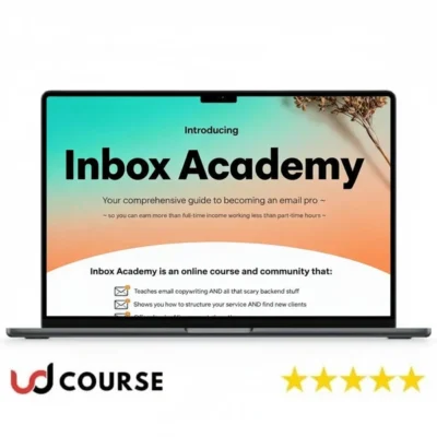 Adri and Rebecca Inbox Academy course materials with email marketing training