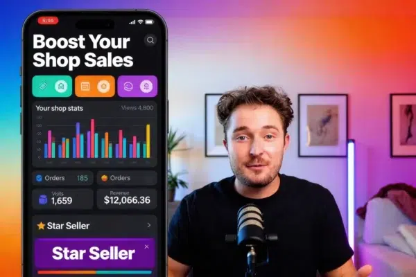 Alek Sheffield Six-Figure Storefront course showing Etsy and print-on-demand business strategies