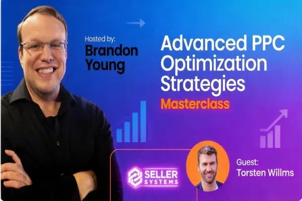Brandon Young Masterclass logo and course title for Advanced Amazon PPC Optimization Strategies and blueprint.