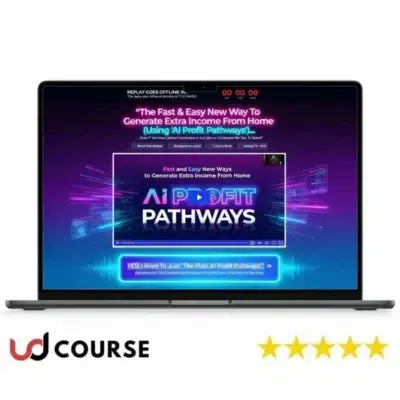 Dan Hollings AI Profit Pathways course branding with digital strategy visuals