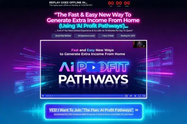 Dan Hollings AI Profit Pathways course logo and digital training dashboard for AI business automation.