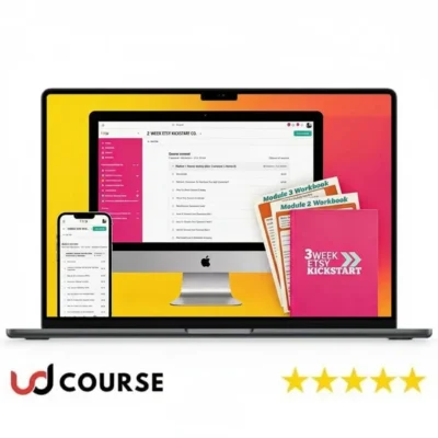 Dylan Jahraus 3 Week Etsy Kickstart program course cover and branding