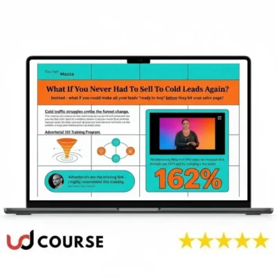 Rachel Mazza Advertorial 101 course cover showing expert copywriting training