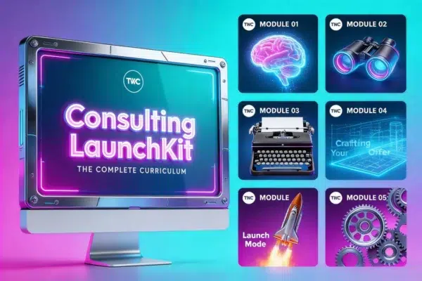 Taylor Welch LaunchKit Curriculum dashboard with modules and coaching materials