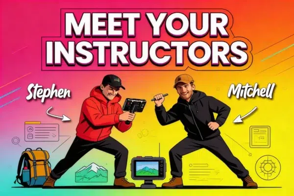 Screenshot of TMS Media Engaging Ads Academy course interface and planning templates