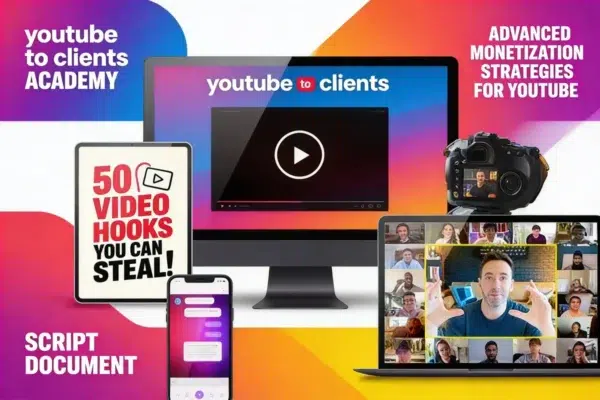 Wes McDowell training setup for YouTube to Clients Academy, showing home studio gear