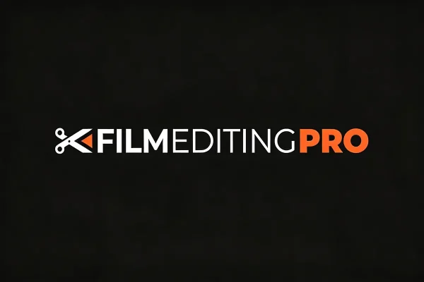 Film Editing Pro course materials, practice footage, and editing software on screen