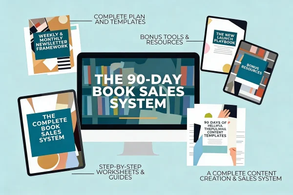 The 90-Day Book Sales System Book sales system workbook and templates for authors by Jenn Hanson-dePaula