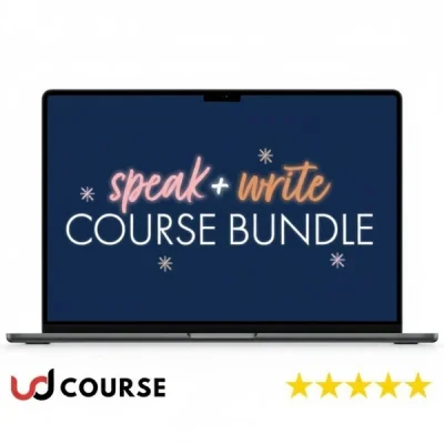 Jess Ekstrom Speak + Write Bundle product image featuring learning materials for speakers and writers
