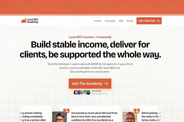 Local SEO Academy course materials and training overview.