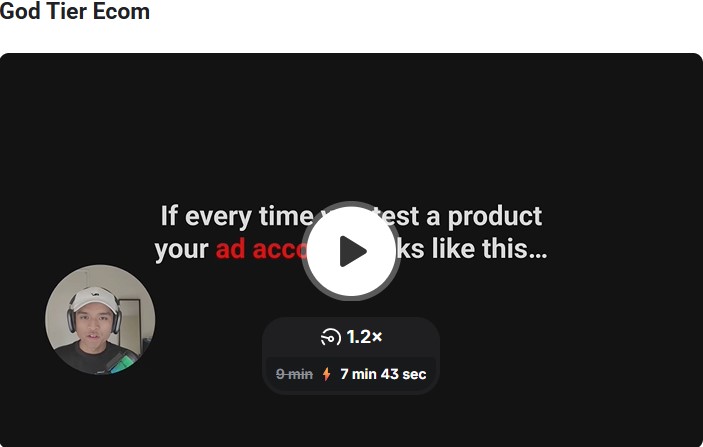 God Tier Ecom Complete Course Call Recordings 1