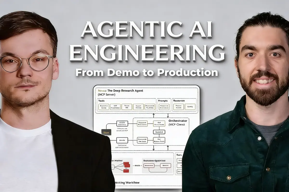 Cover image of Agentic AI Engineering course by Paul Iusztin.