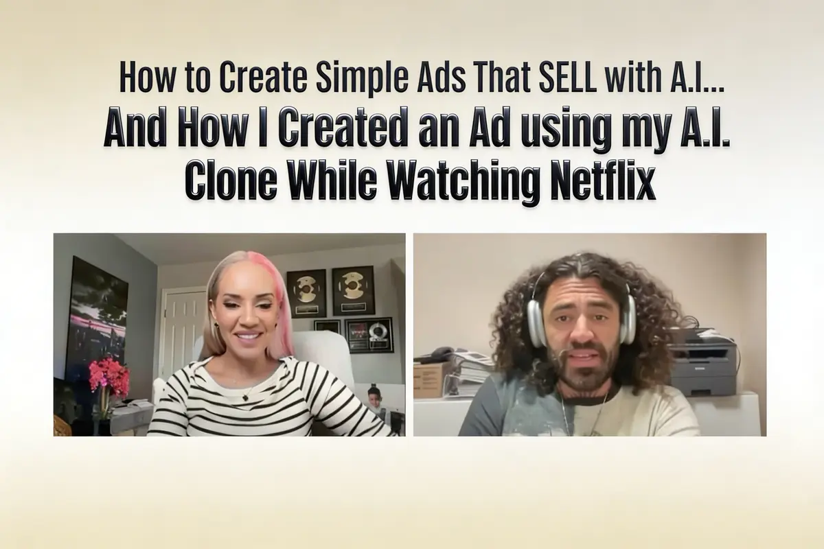 Cover image of AI Ads Mastery Program featuring Kristine Mirelle's course details.