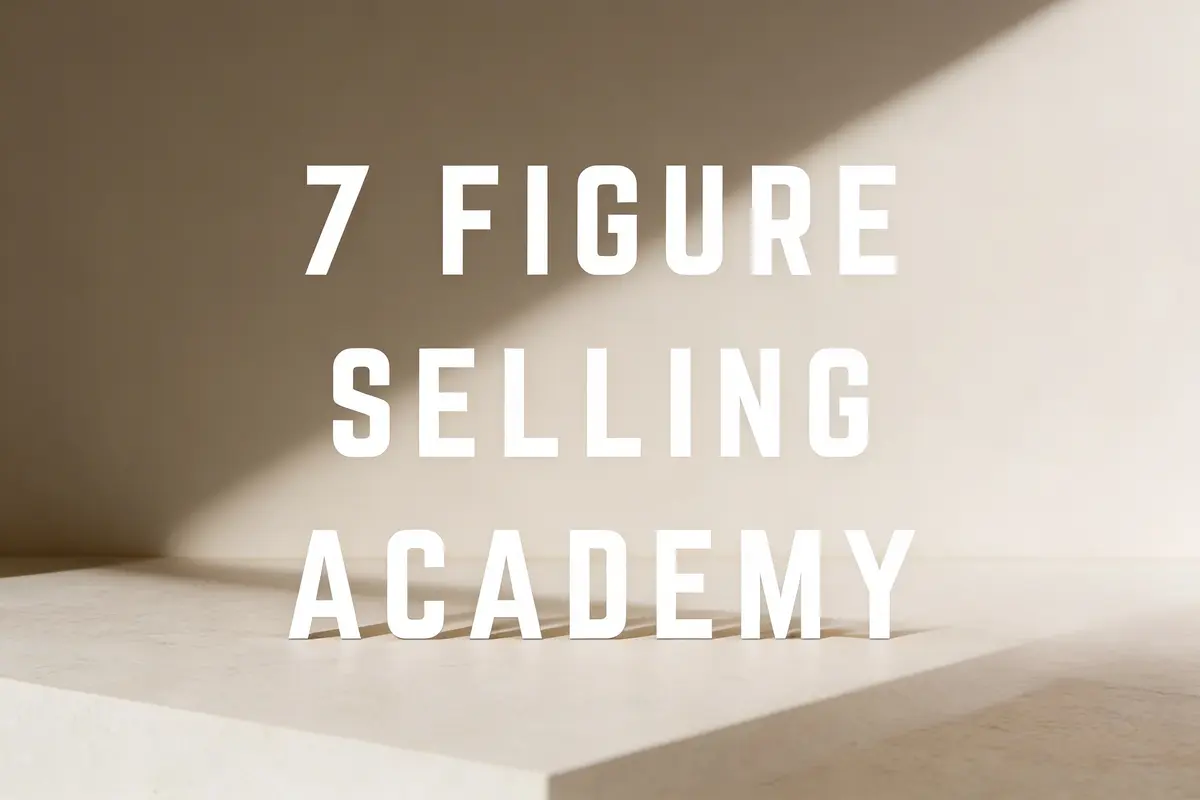 Screenshot of Cole Gordon's 7-Figure Selling Academy sales training program overview.