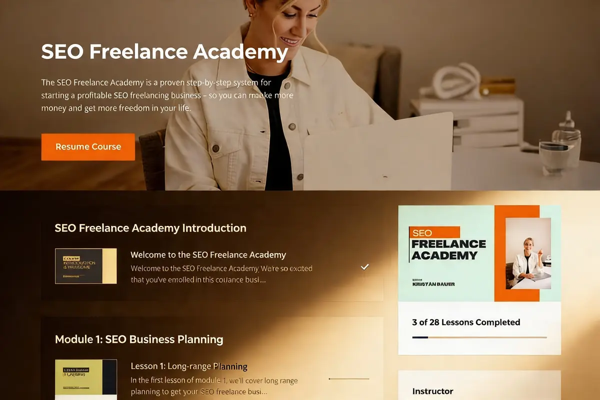 SEO Freelance Academy by Kristin Bauer