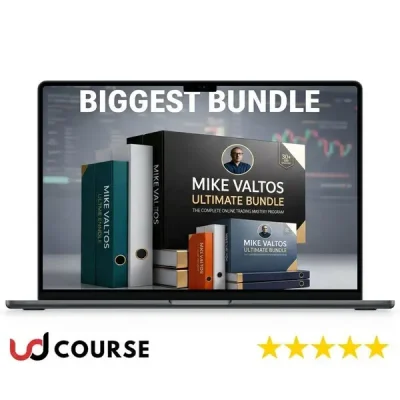 Image showcasing Mike Valtos' Ultimate Bundle of 30+ online courses.