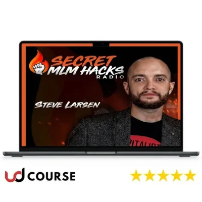Cover image of Steve J Larsen's Secret MLM Hacks 2025 program guide.