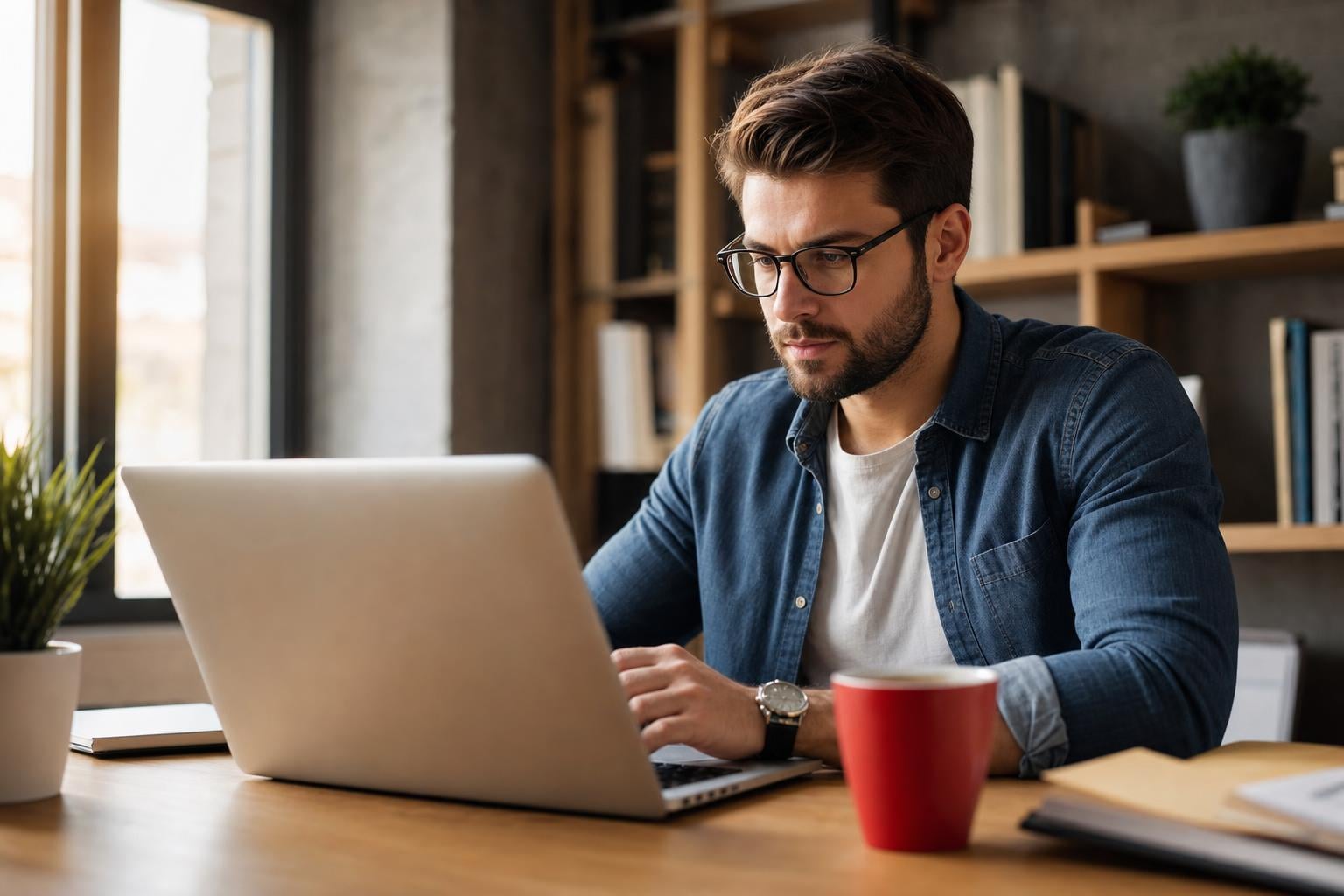 Learner working on laptop with UDCourse