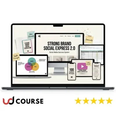 Katie Wight's Strong Brand Social Express 2.0 branding guide cover.