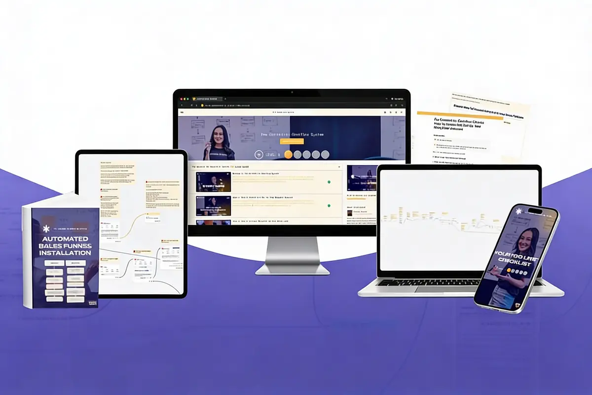 Natasha Willis' Content to Cashflow System course overview and branding.