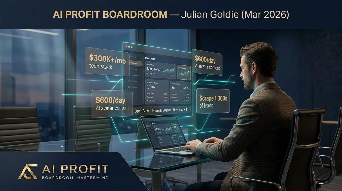 Julian Goldie AI Profit Boardroom AI business course cover