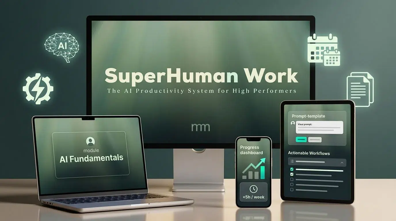 The Uncommon Business SuperHuman Work AI productivity course cover