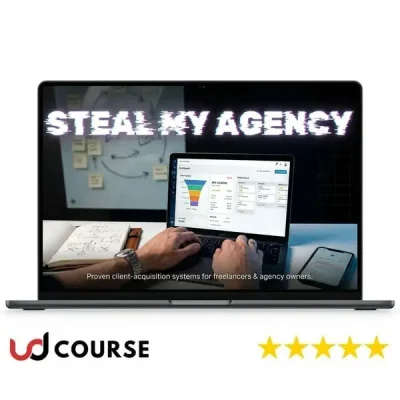 Cover of Steal My Agency by Nathan Bentley showcasing marketing strategies.