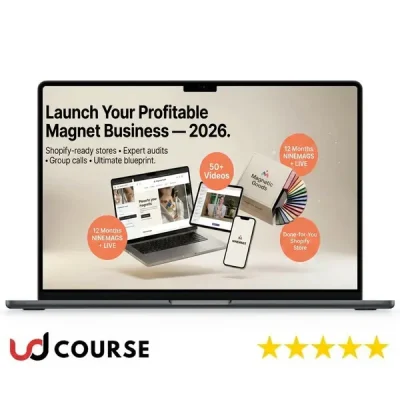 Cover of Alesia Klimau's book on launching a magnet business.