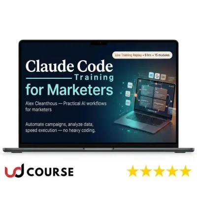 Alex Cleanthous teaching Claude Code to marketers in a workshop.