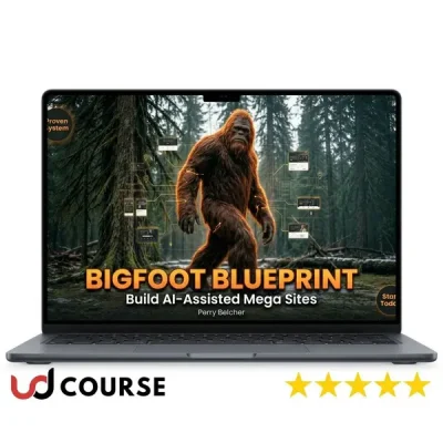 Cover of Bigfoot Blueprint by Perry Belcher showcasing Bigfoot imagery and intriguing design.
