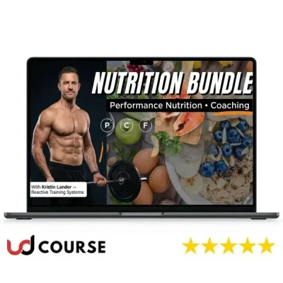 Nutrition course bundle cover featuring Kristin Lander from Reactive Training Systems.