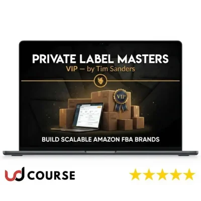Cover image of Private Label Masters by Tim Sanders showcasing VIP program features.