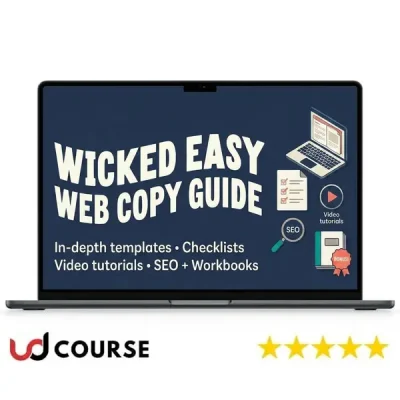 Cover of Sara Noel's Wicked Easy Web Copy Guide for marketers