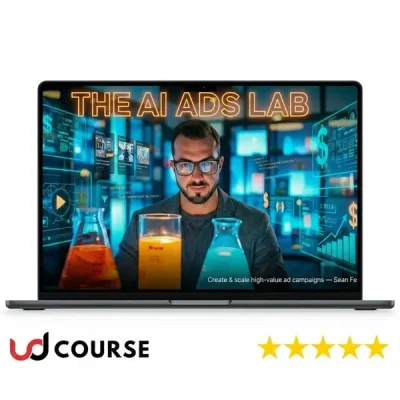 Cover image of Sean Ferres' The AI Ads Lab showcasing innovative ad strategies.