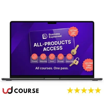 Image showcasing Business Explained All-Products Access features.