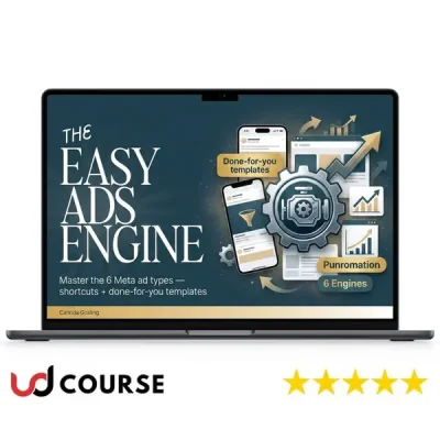 Carinda Gosling's Easy Ads Engine interface showcasing ad creation tools.