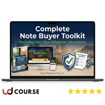The Complete Note Buyer Toolkit cover featuring Fred Rewey & Tracy Z