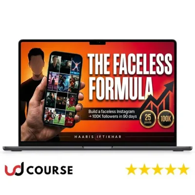 TheFacelessFormula by Haaris Iftikhar showcasing personal growth strategies.